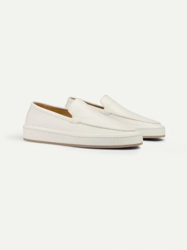 Ivory Grain Voyager Loafer made by Aurelien