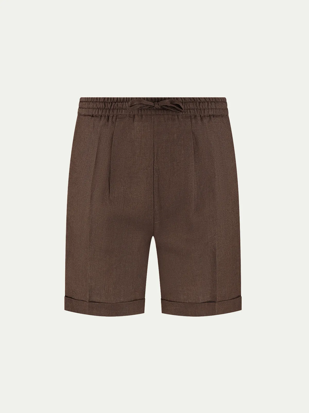 Chocolate Linen Seaside Shorts sold by Aurelien