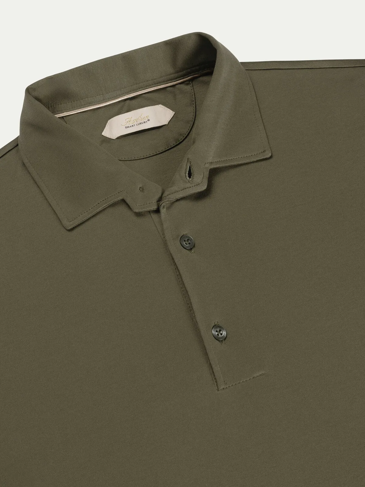 AUR1 Longsleeve Polo Olive sold by Aurelien product image thumbnail 3
