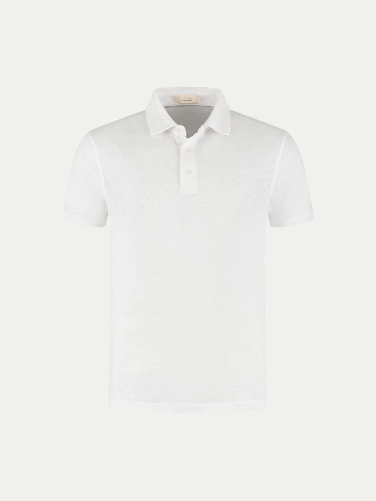 White Linen Polo Shirt sold by Aurelien