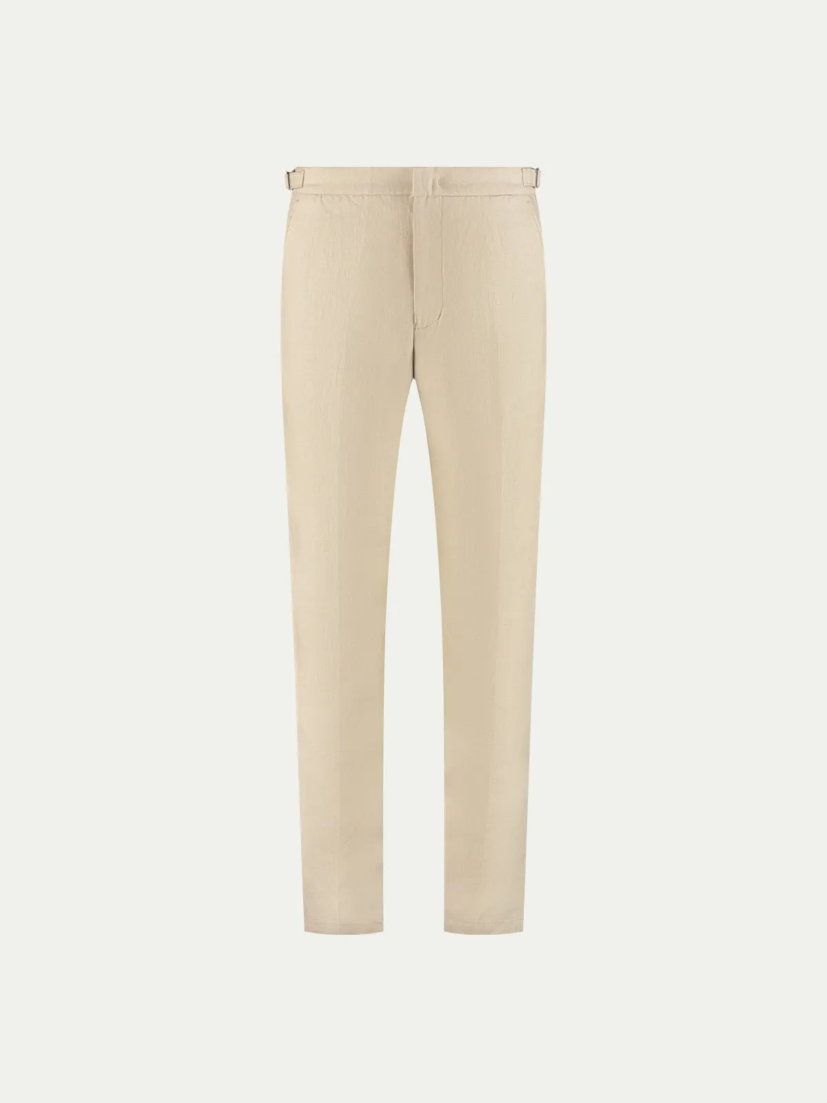Beige Linen Soleil Trousers sold by Aurelien
