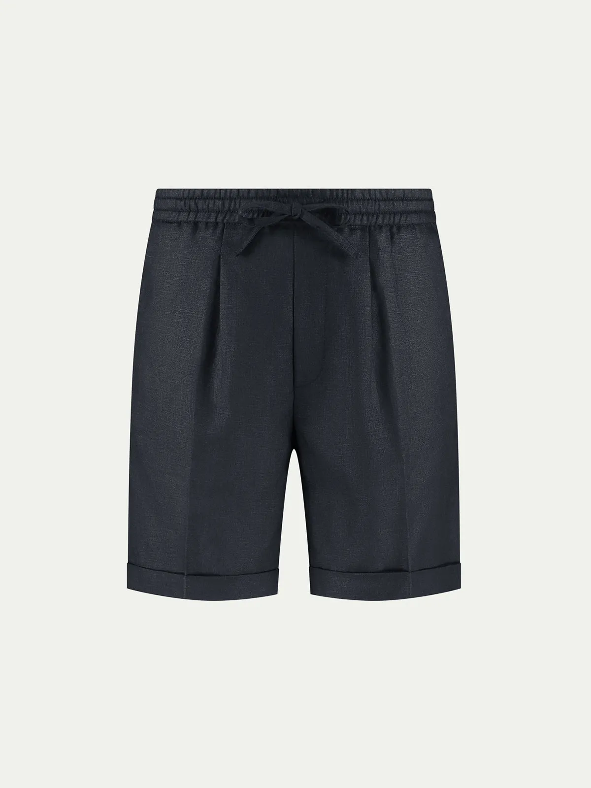 Navy Linen Seaside Shorts sold by Aurelien