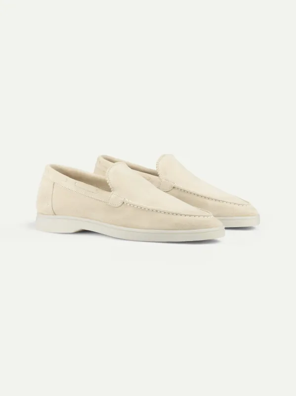 Lady Ecru Yacht Loafers made by Aurelien