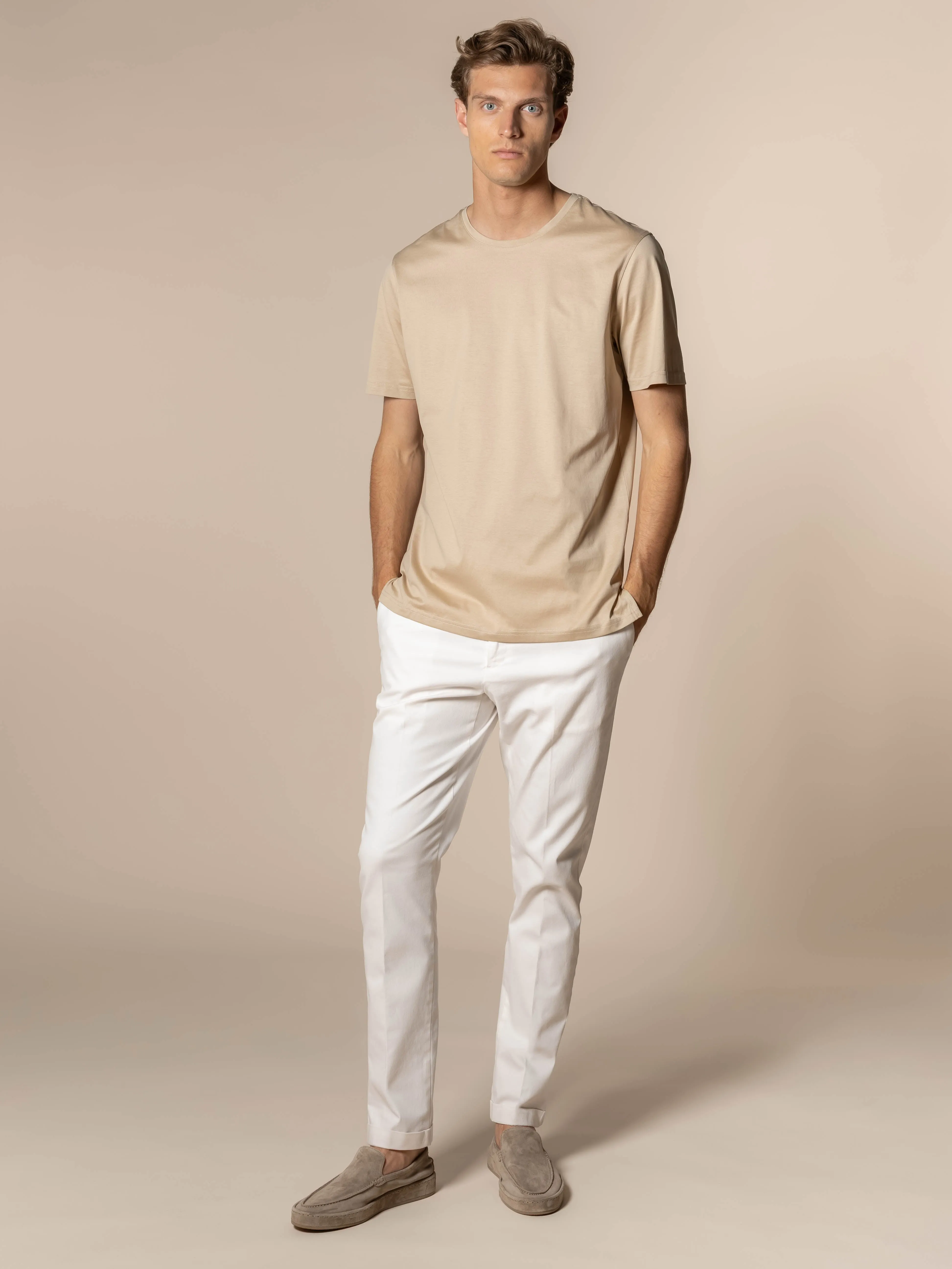 Light Beige Classic T-Shirt sold by Aurelien product image thumbnail 5