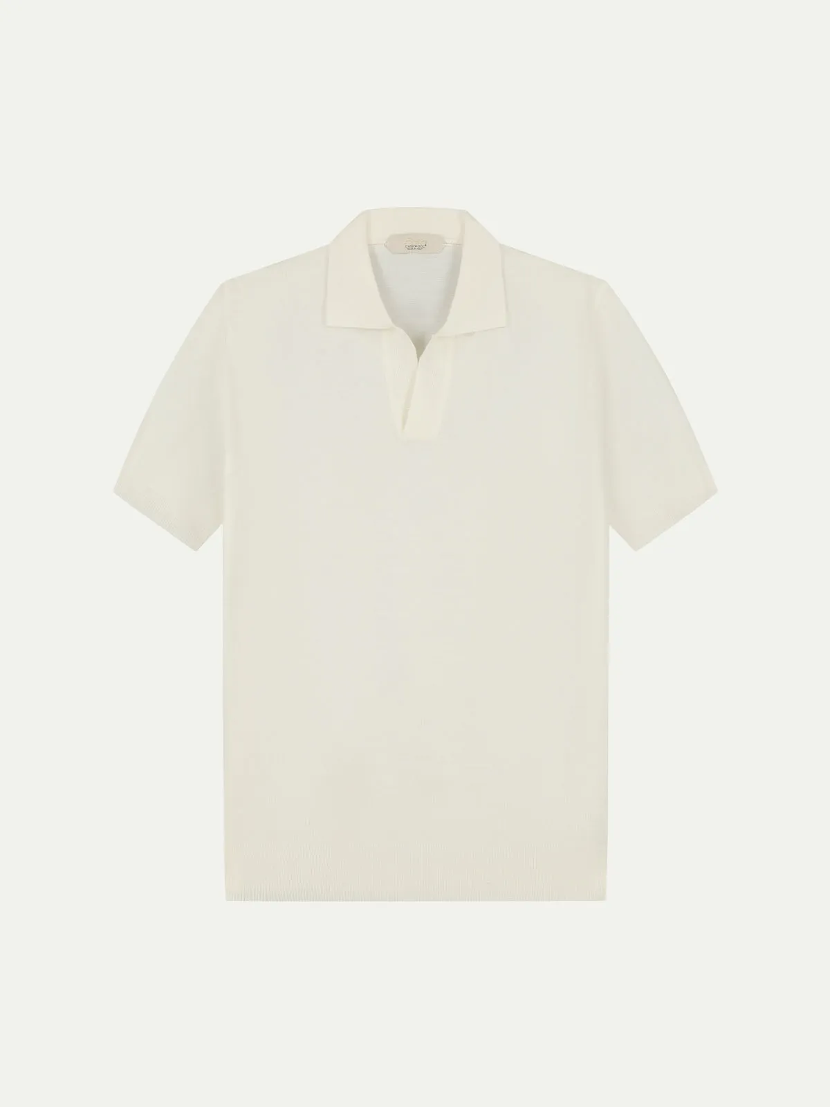 Shortsleeve Buttonless Polo Ivory sold by Aurelien