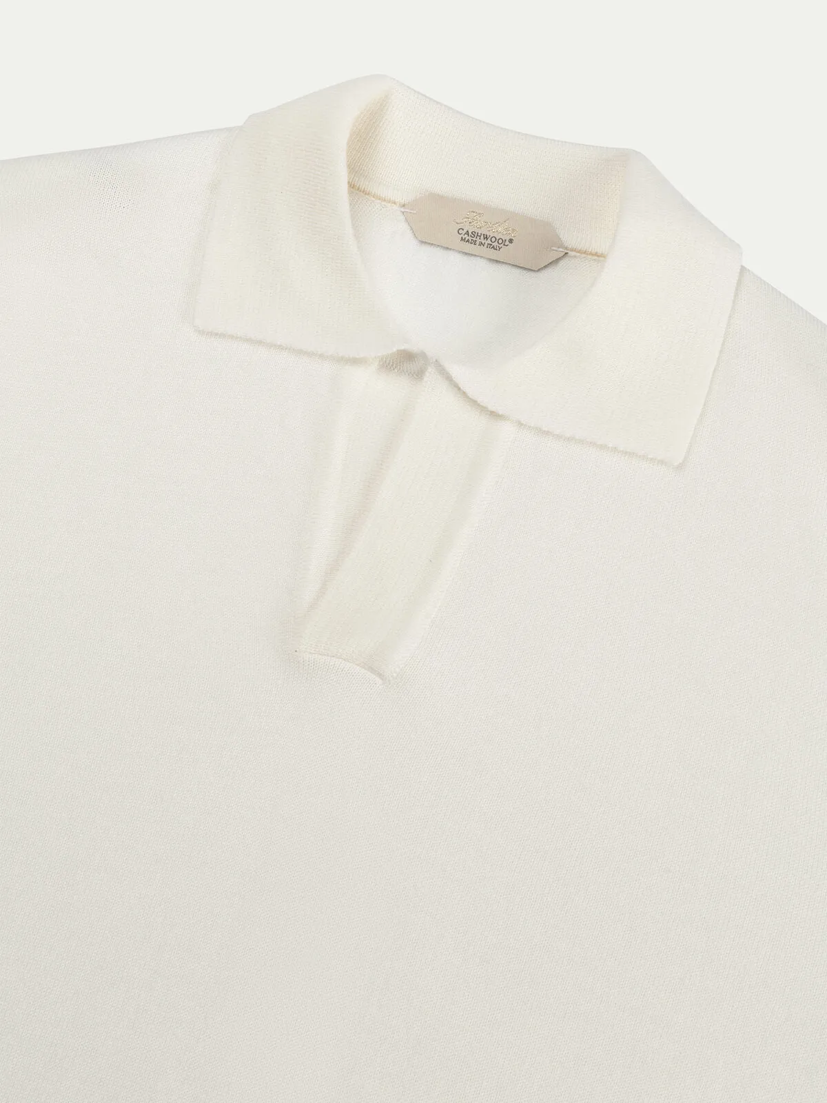 Shortsleeve Buttonless Polo Ivory sold by Aurelien product image thumbnail 3