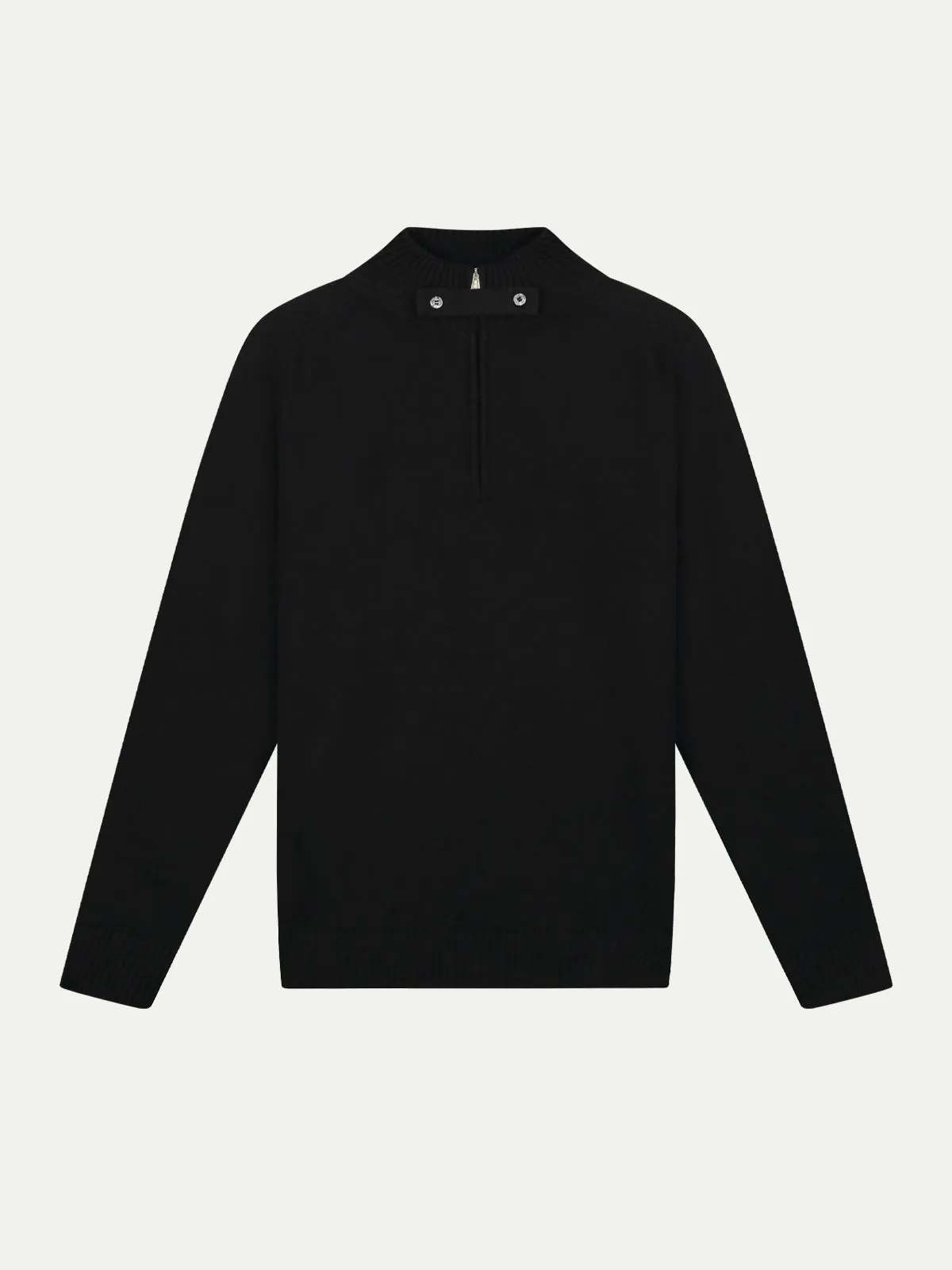 Black Voyager Zip-up Sweater sold by Aurelien
