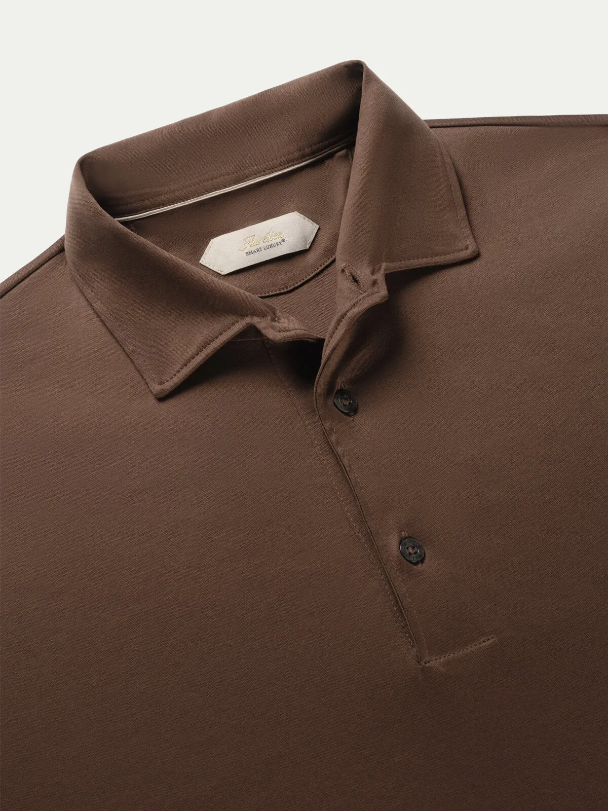 AUR1 Longsleeve Polo Chocolate sold by Aurelien product image thumbnail 3
