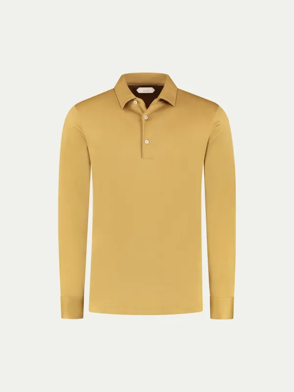 AUR1 Longsleeve Polo Saffron made by Aurelien