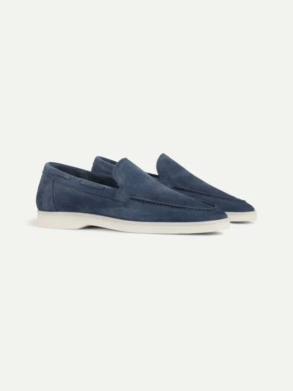 Lady Racing Blue Yacht Loafers made by Aurelien