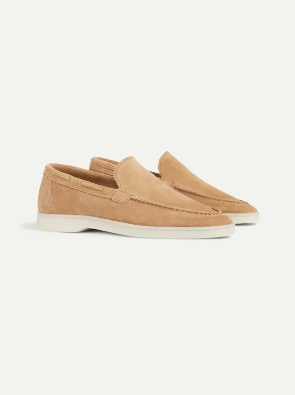Lady Dark Beige Yacht Loafers made by Aurelien