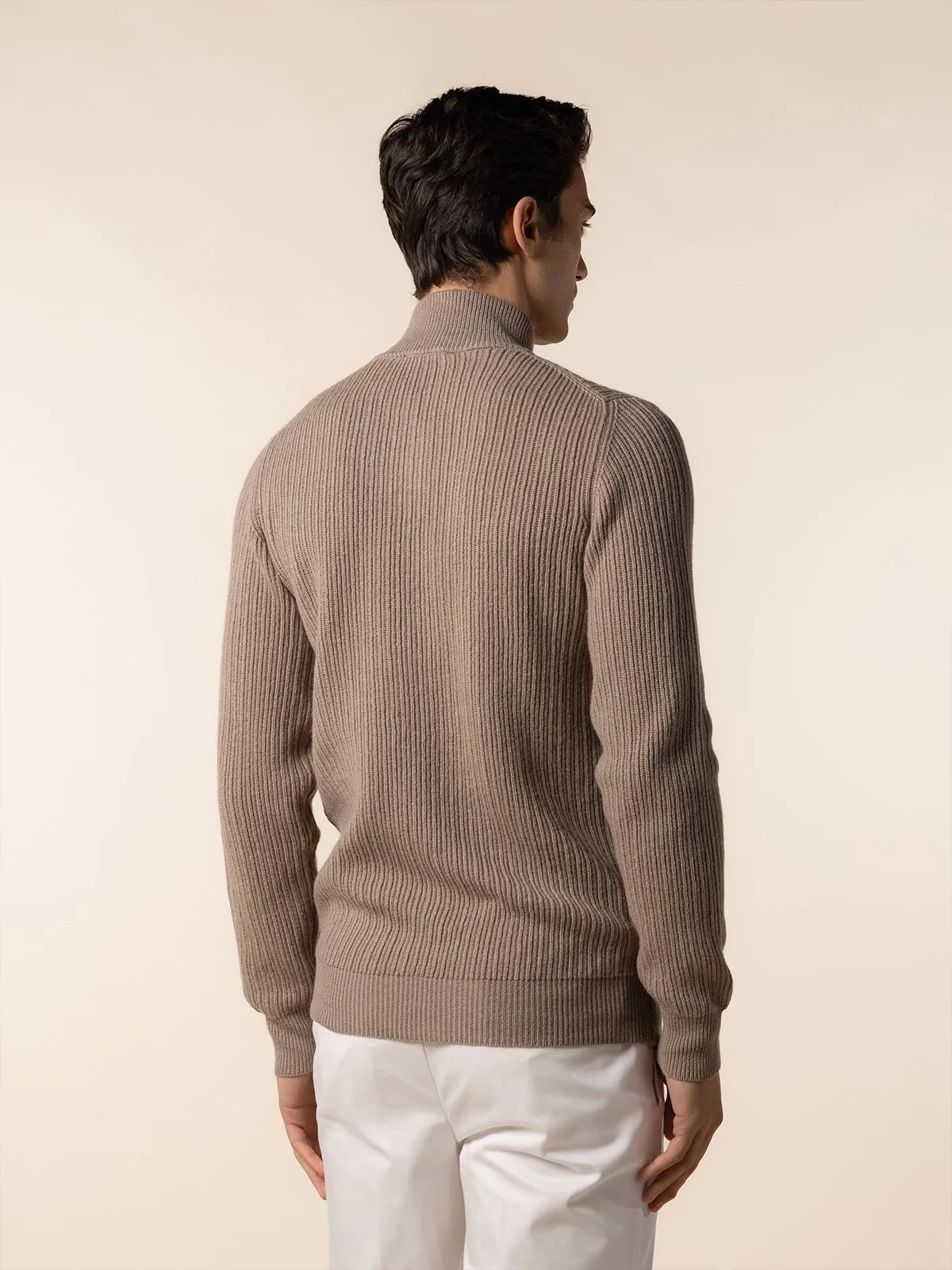 Taupe Rib Vest sold by Aurelien product image thumbnail 5