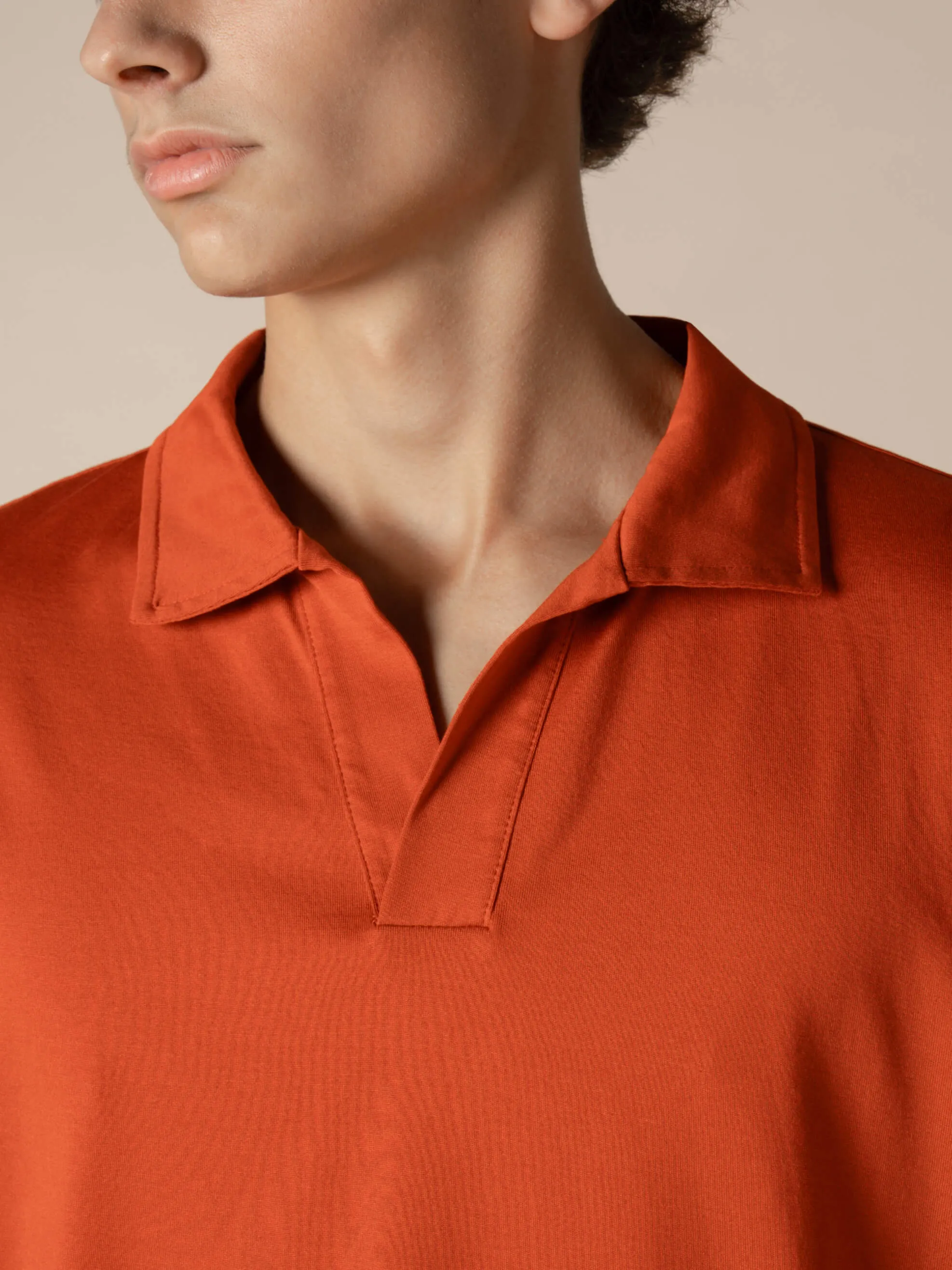 Sienna Buttonless Polo Shirt sold by Aurelien product image thumbnail 4