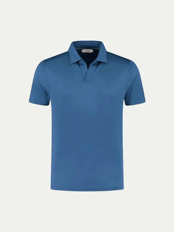 Ultramarine Buttonless Polo Shirt made by Aurelien