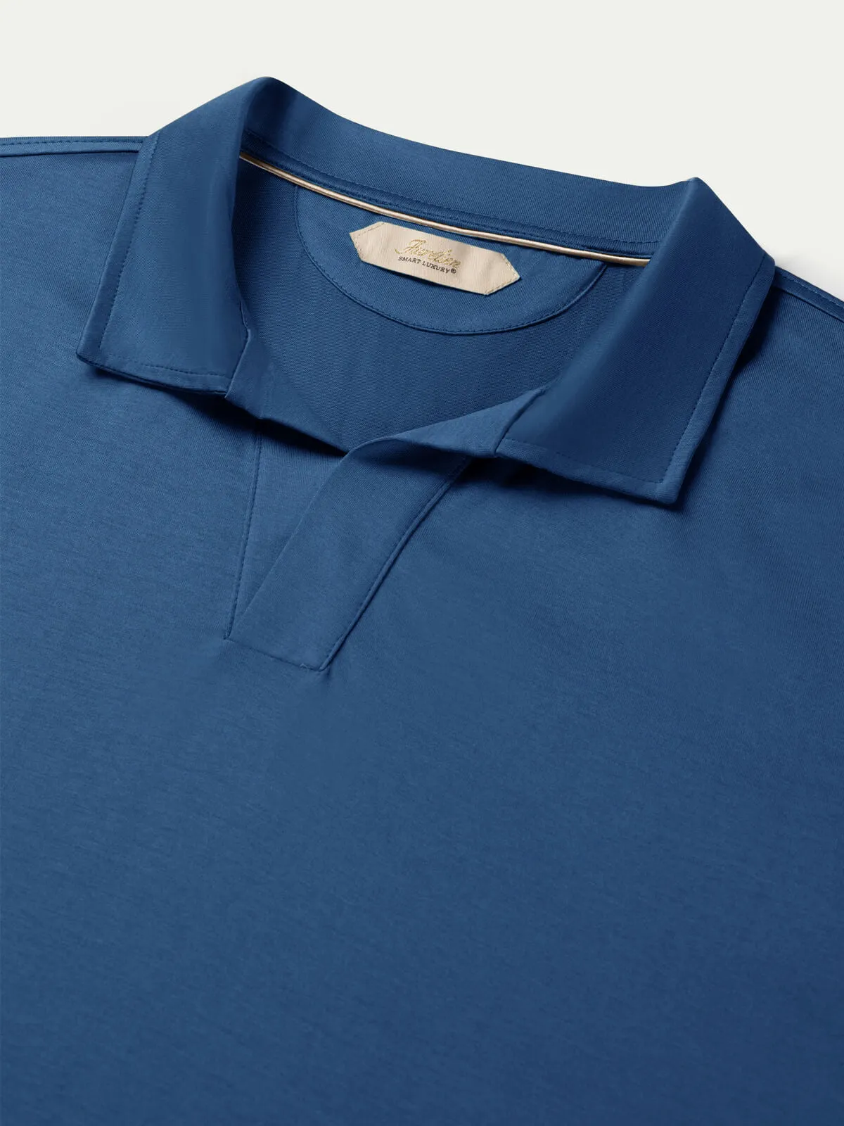 Ultramarine Buttonless Polo Shirt sold by Aurelien product image thumbnail 3