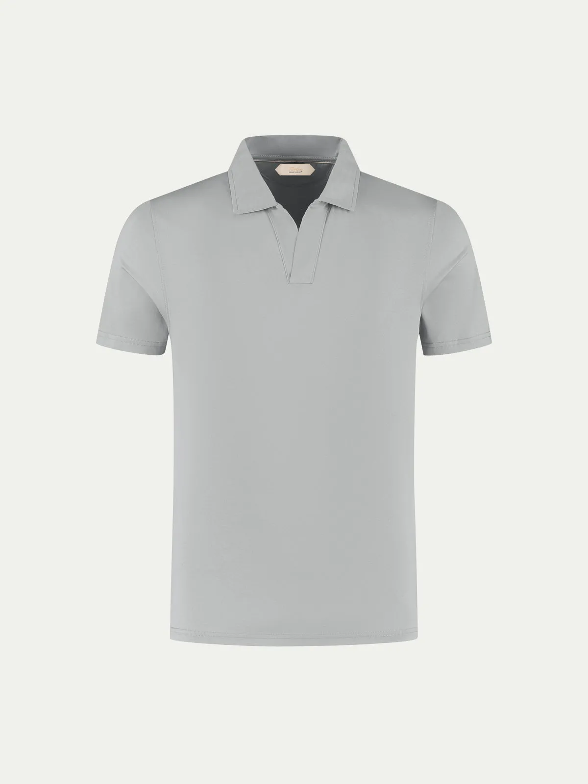 Light Grey Buttonless Polo Shirt sold by Aurelien