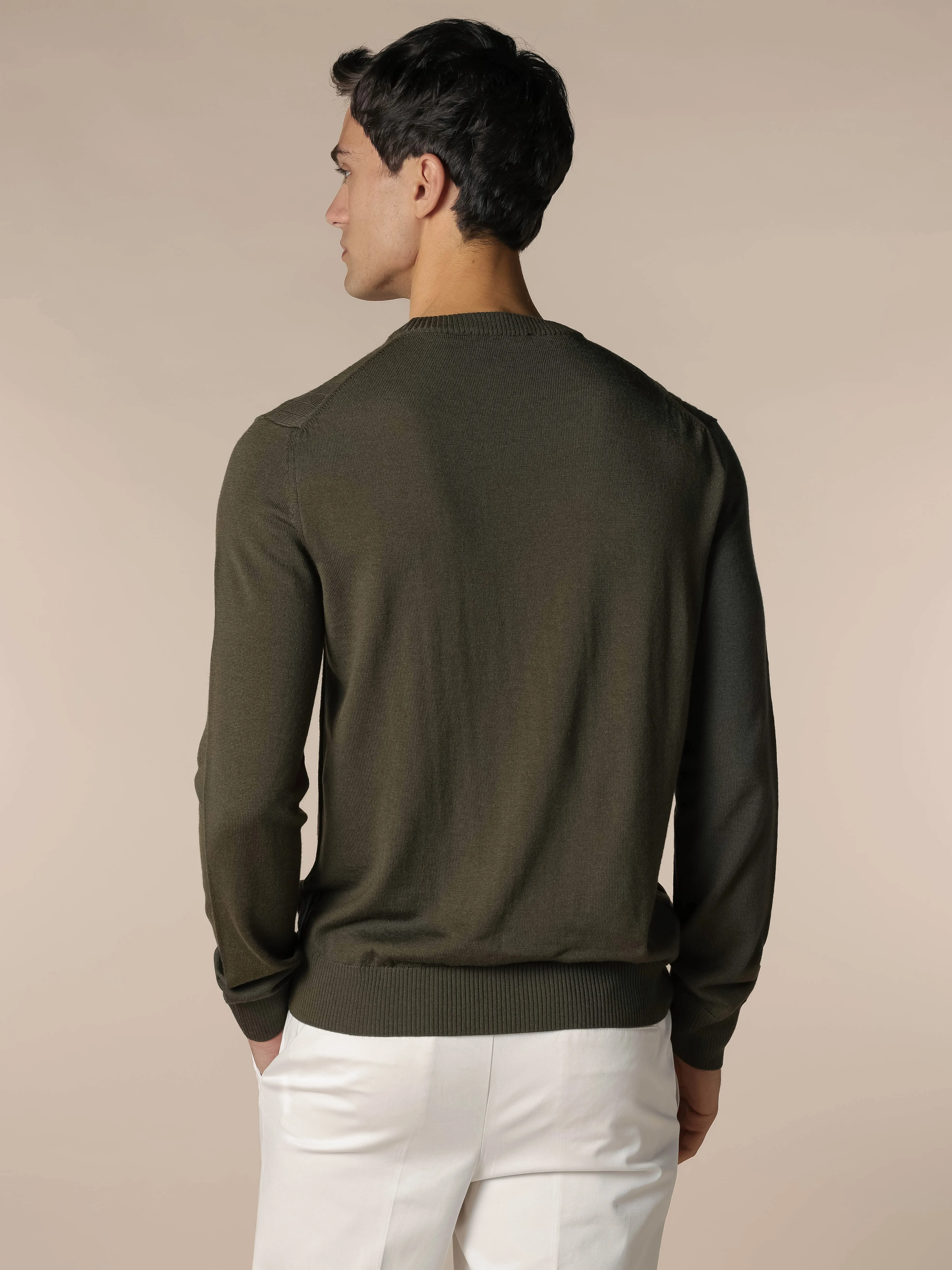 Olive Ribbed City Crew sold by Aurelien product image thumbnail 5