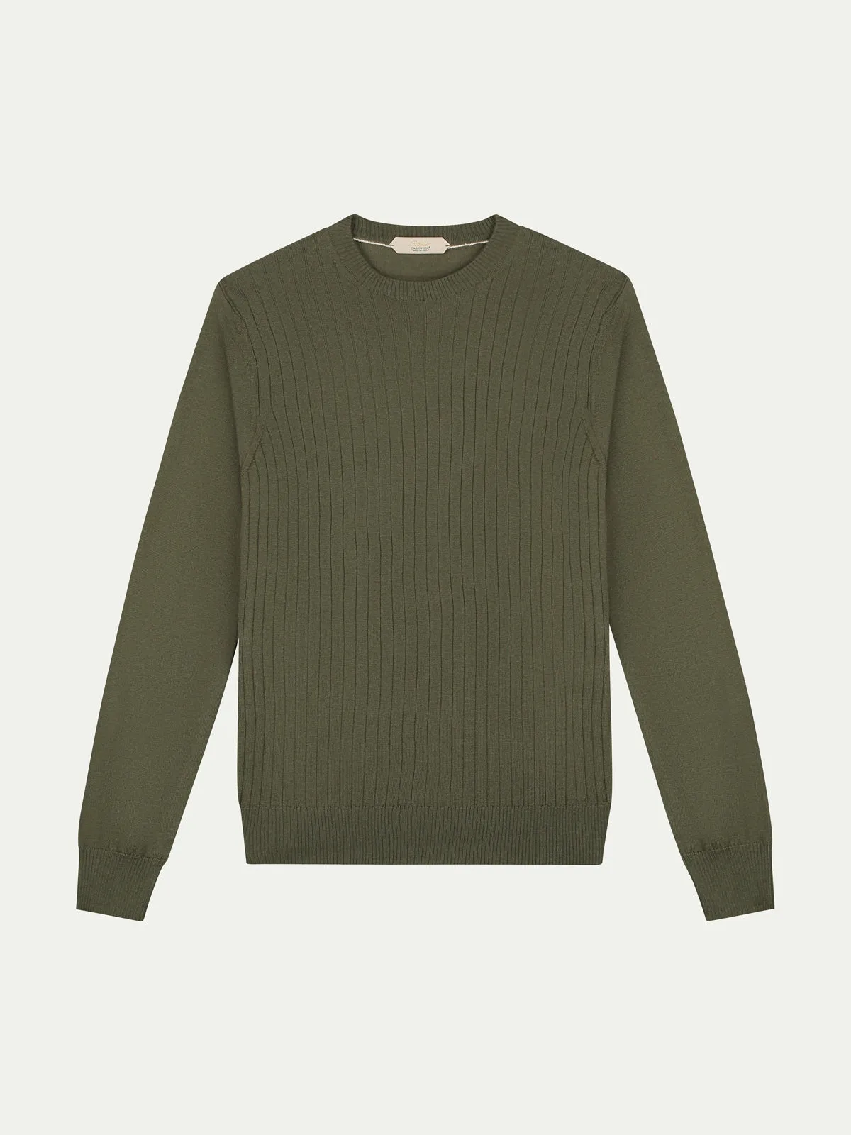 Olive Ribbed City Crew sold by Aurelien