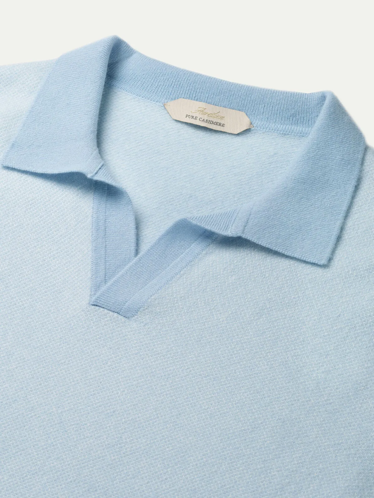 Light Blue Jaquard Polo sold by Aurelien product image thumbnail 3