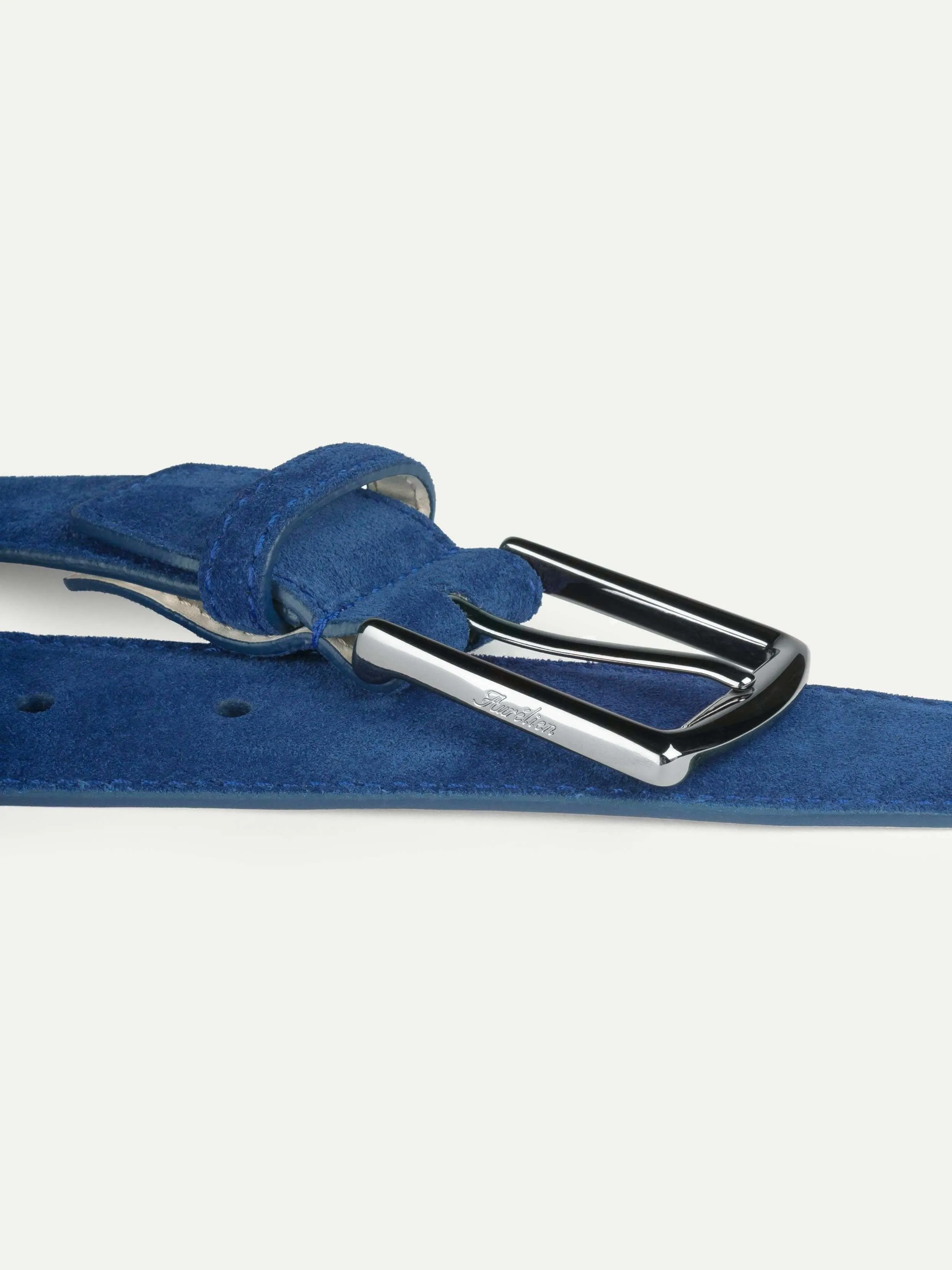 Ultramarine Suede Leather Belt sold by Aurelien product image thumbnail 3