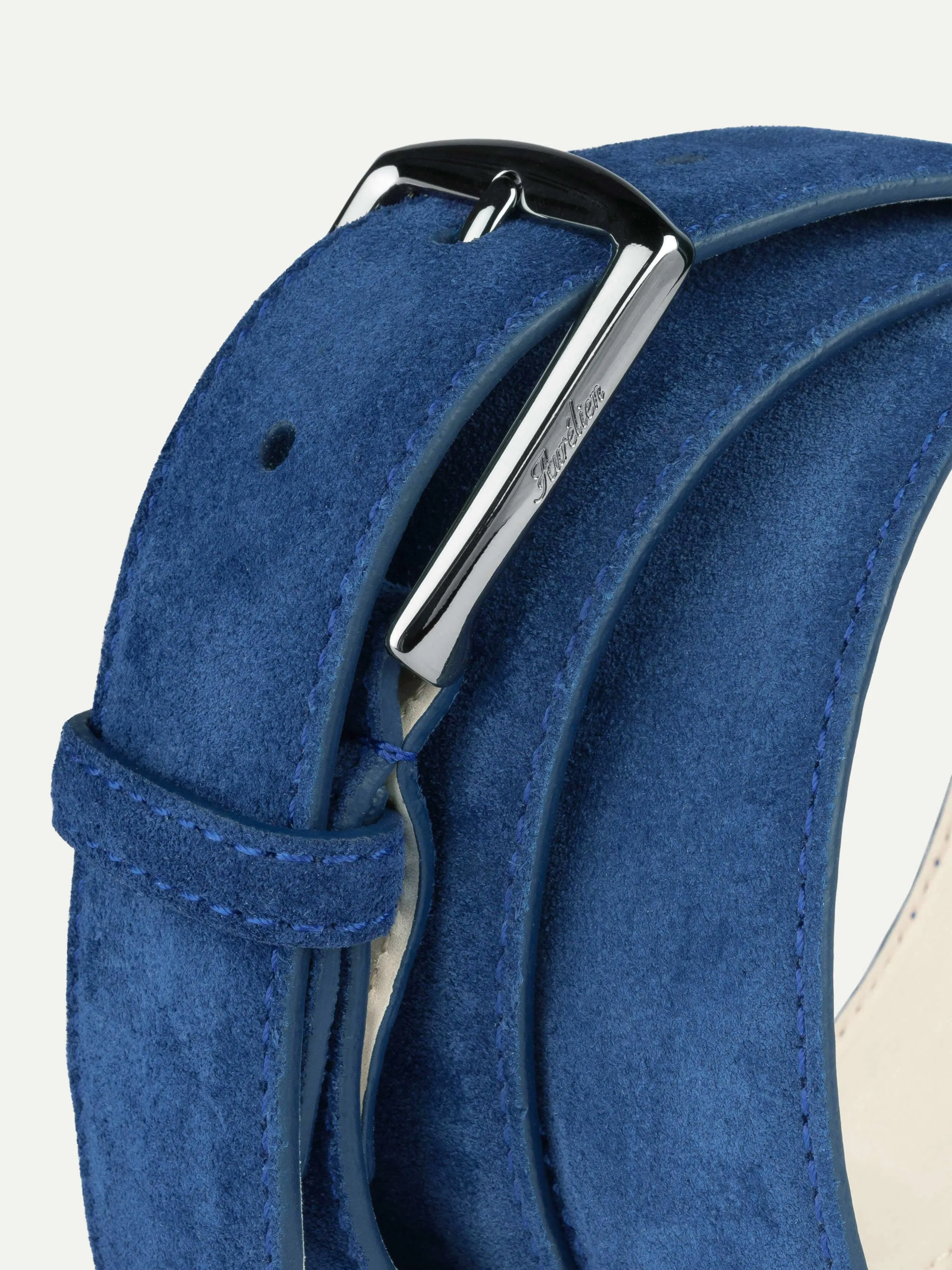 Ultramarine Suede Leather Belt sold by Aurelien product image thumbnail 4