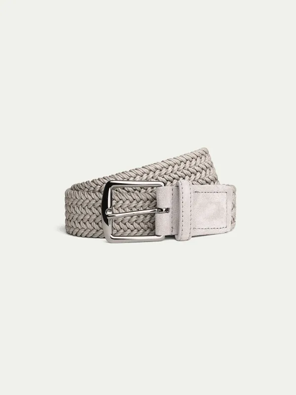 Light Grey Waxed Cotton Belt made by Aurelien