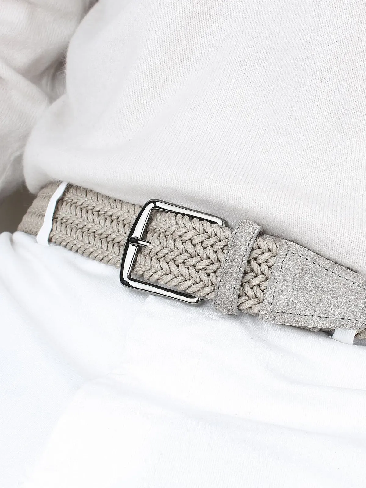 Light Grey Waxed Cotton Belt sold by Aurelien product image thumbnail 2