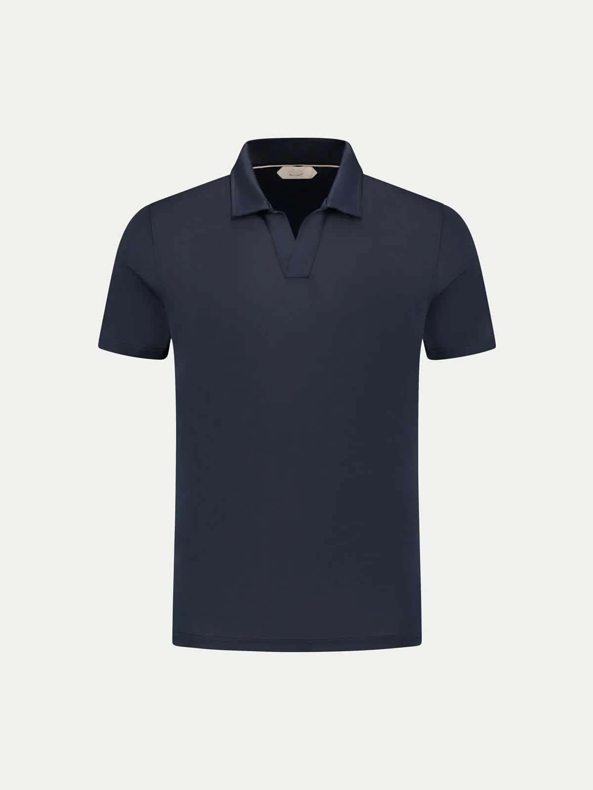 Navy Buttonless Polo Shirt sold by Aurelien