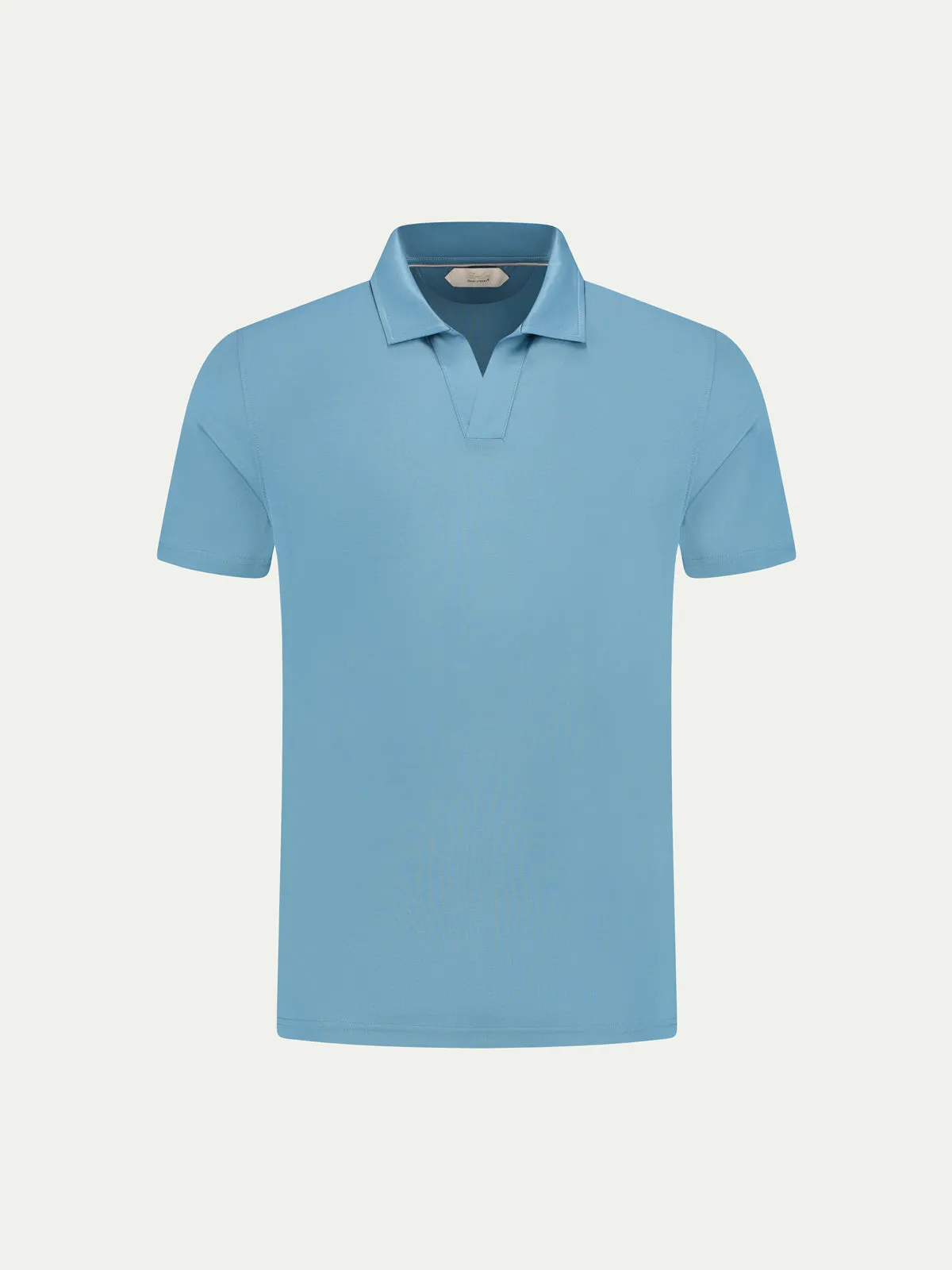 Sapphire Blue Buttonless Polo Shirt sold by Aurelien