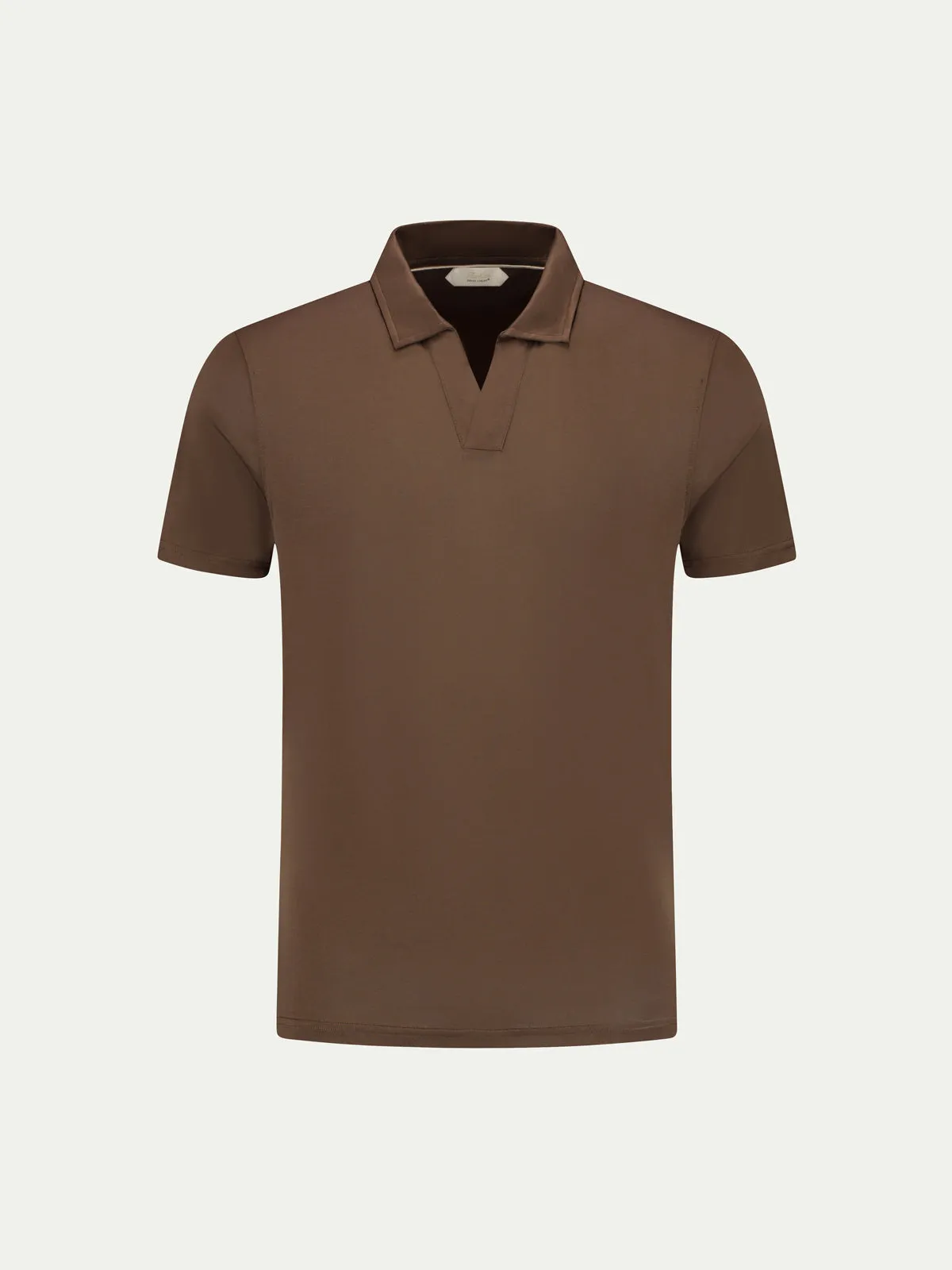 Chocolate Buttonless Polo Shirt sold by Aurelien
