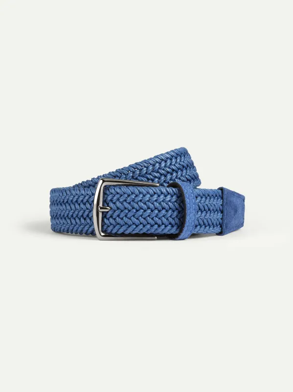 Ultramarine Waxed Cotton Belt made by Aurelien