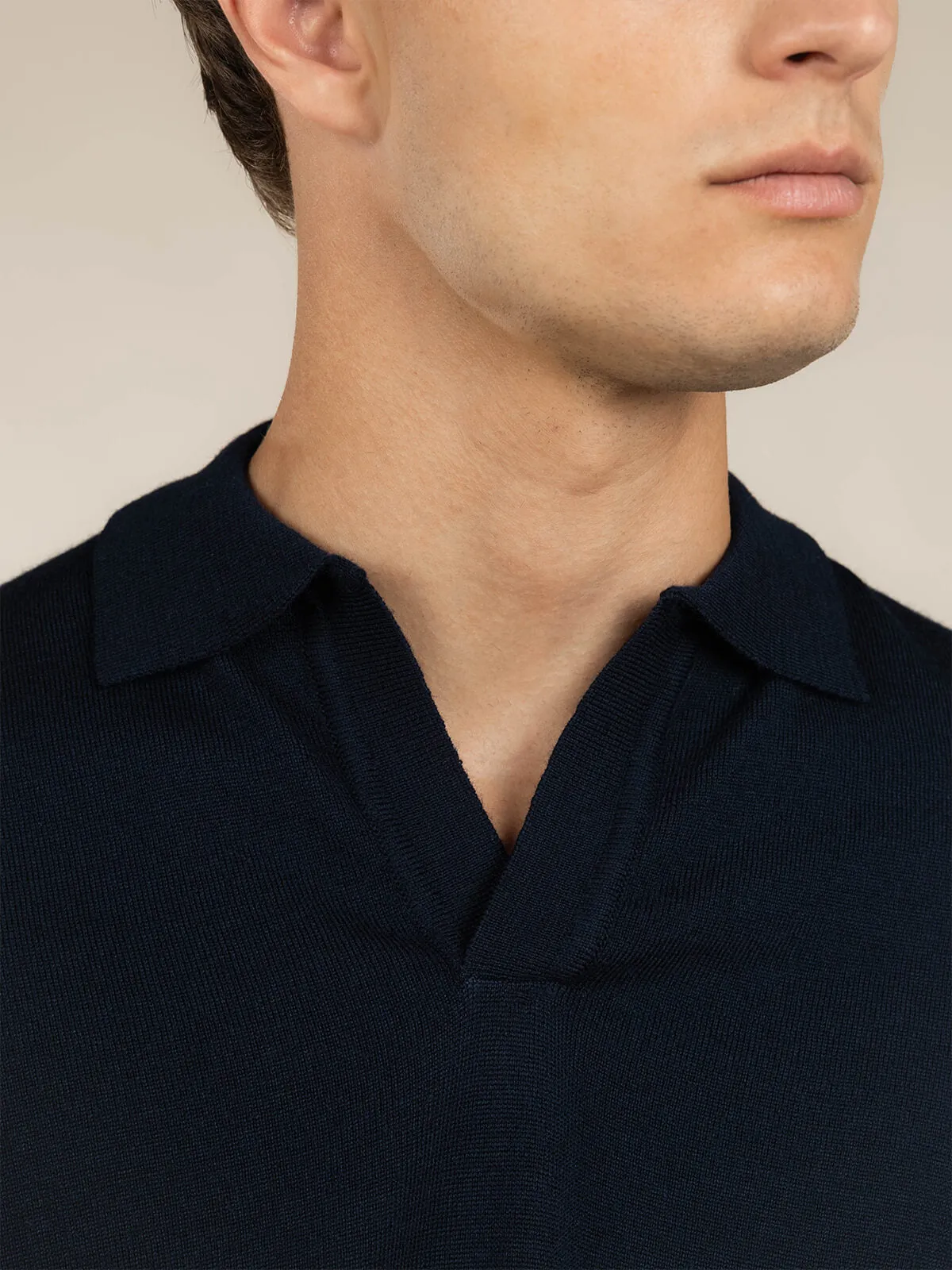 Buttonless AUR1 Polo Navy sold by Aurelien product image thumbnail 4