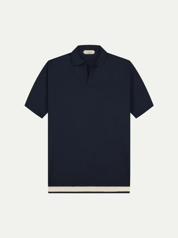 Buttonless AUR1 Polo Navy made by Aurelien