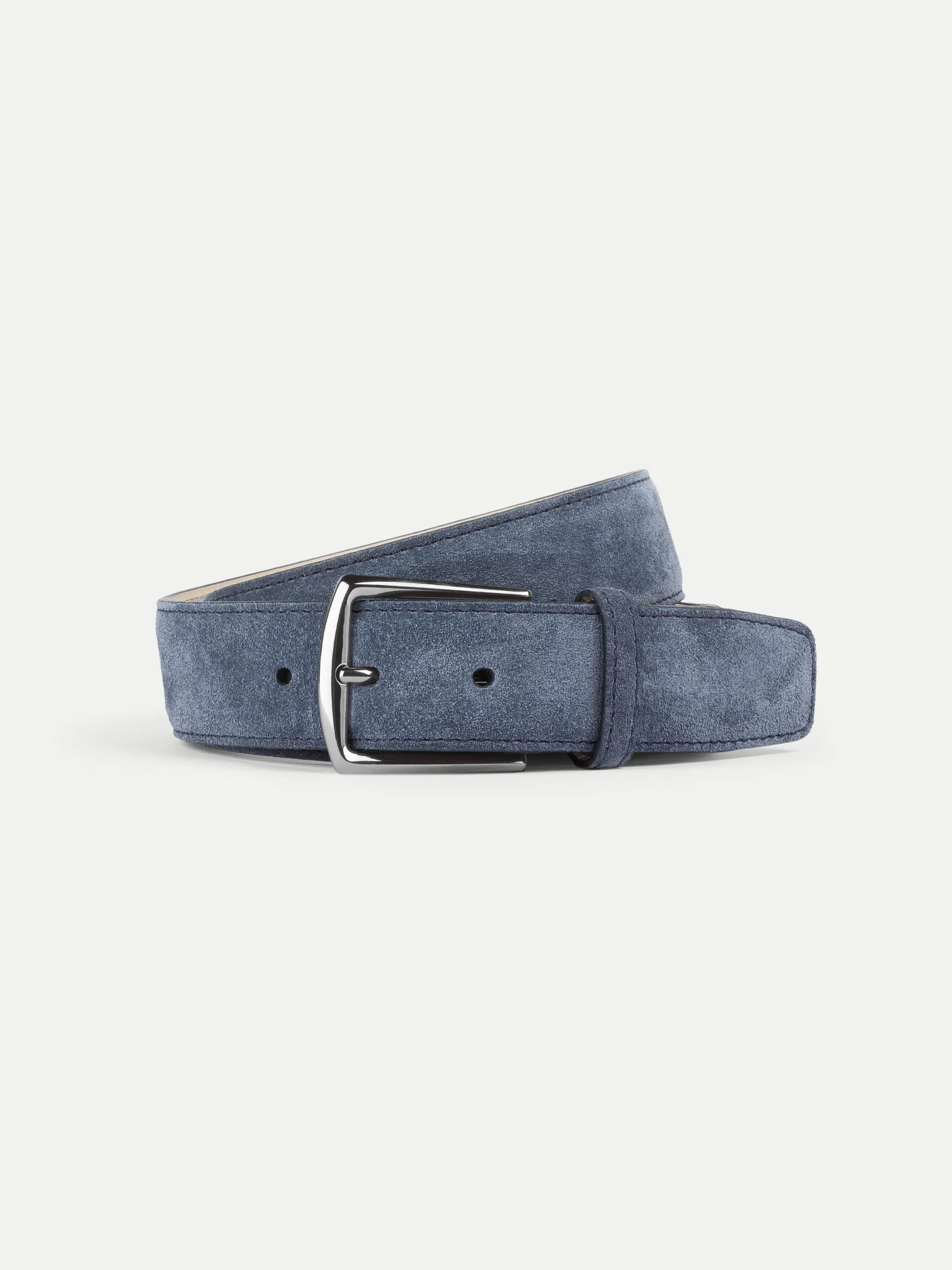 Steel Blue Suede Leather Belt sold by Aurelien