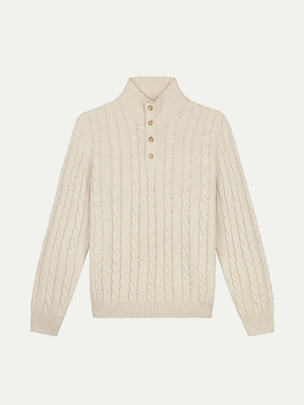 Light Beige Winter Button Sweater sold by Aurelien