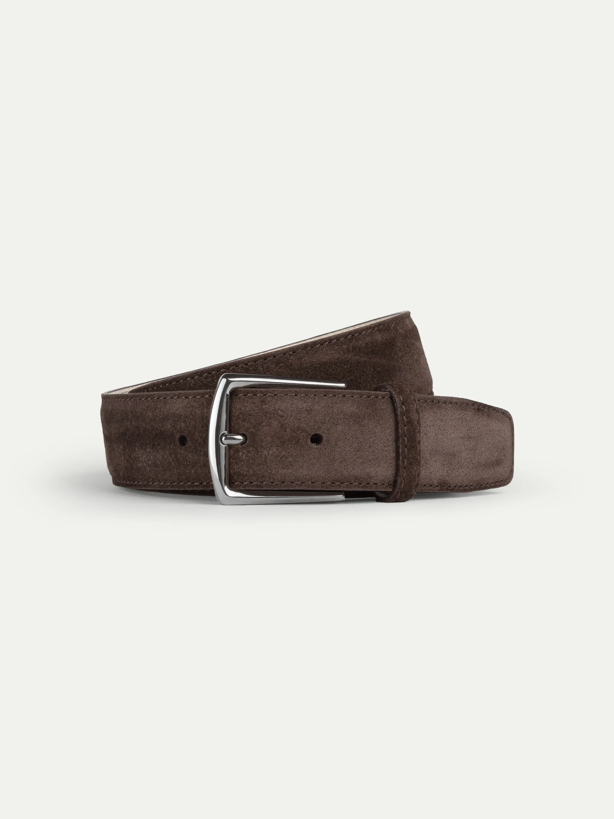 Warm Grey Suede Leather Belt sold by Aurelien