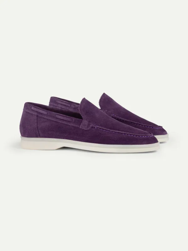 Lady Purple Yacht Loafers made by Aurelien