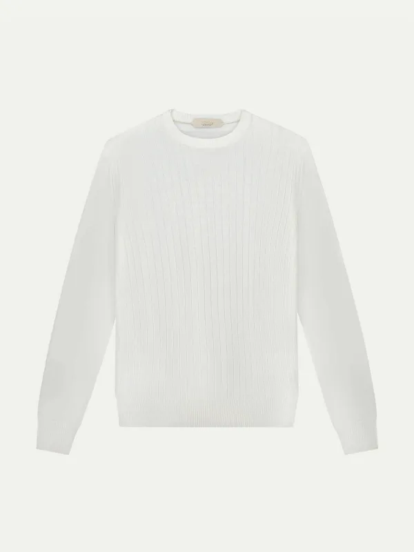 White Ribbed City Crew made by Aurelien