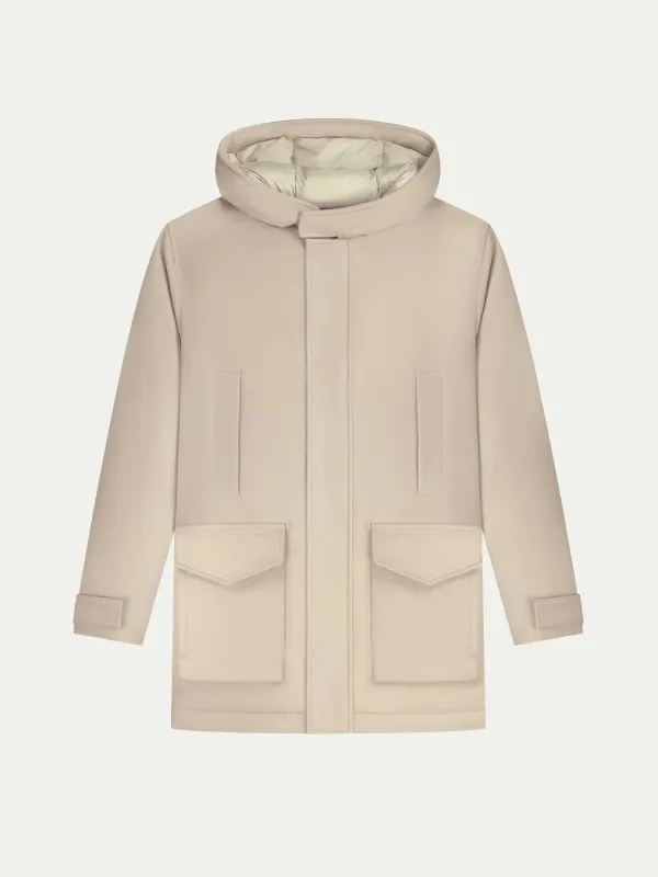 Light Beige Wintertime Parka made by Aurelien