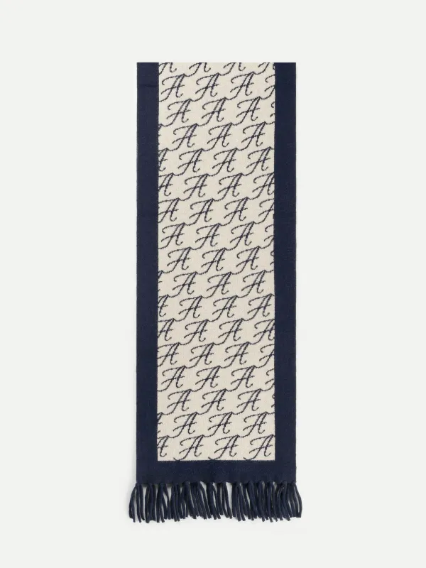 AUR1 Scarf Navy & Beige made by Aurelien