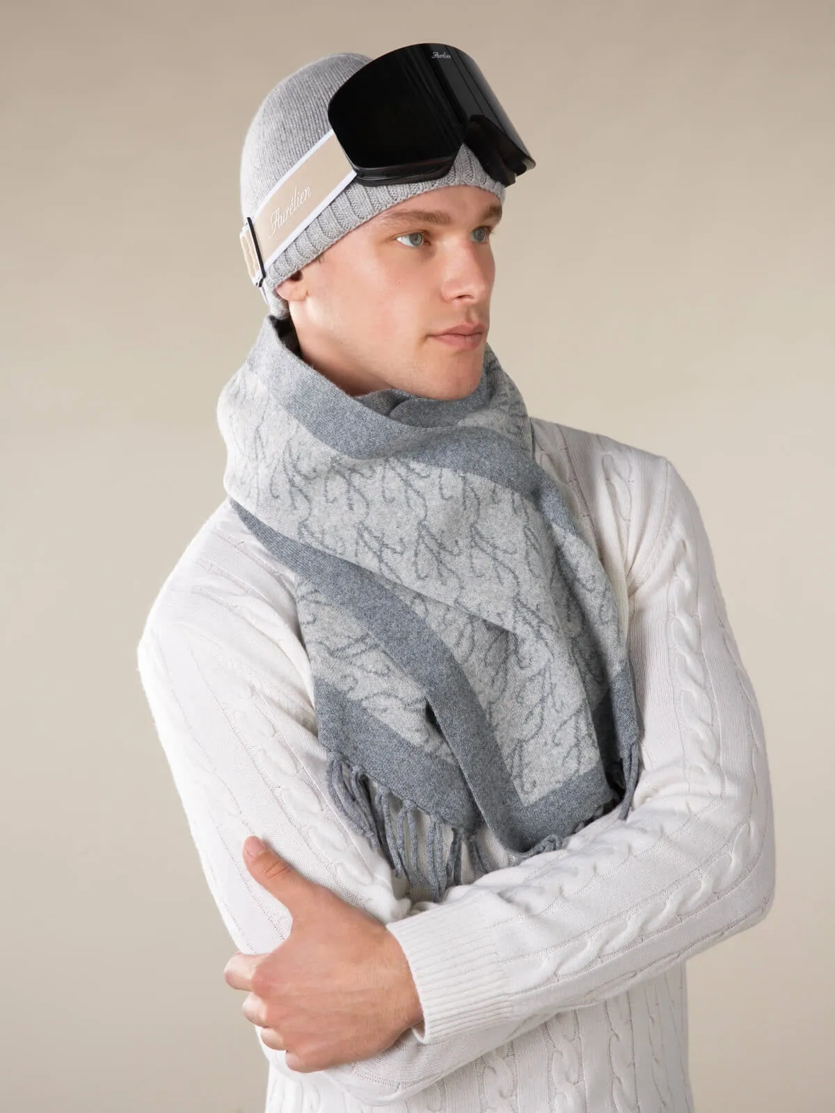 AUR1 Scarf Grey sold by Aurelien product image thumbnail 4