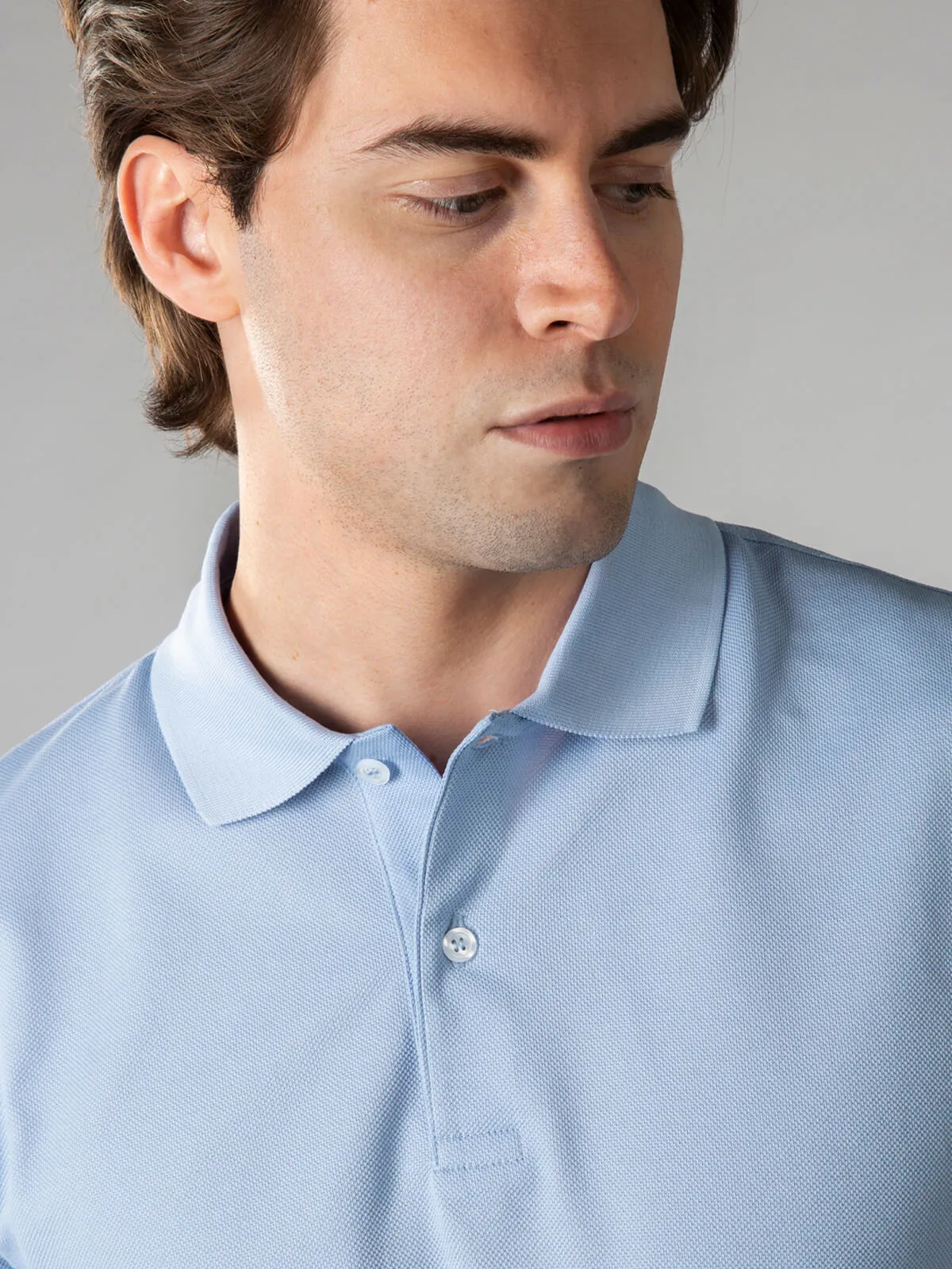 Light Blue Polo Shirt sold by Aurelien product image thumbnail 2