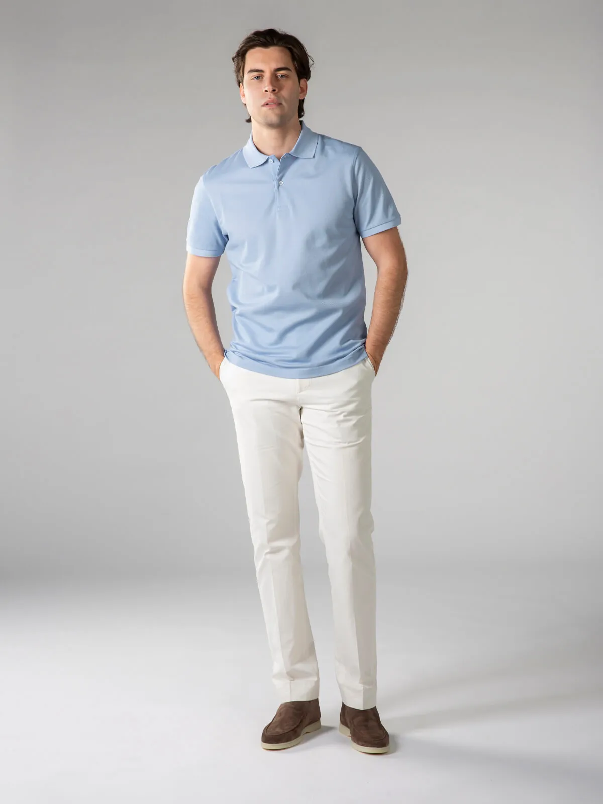 Light Blue Polo Shirt sold by Aurelien product image thumbnail 5