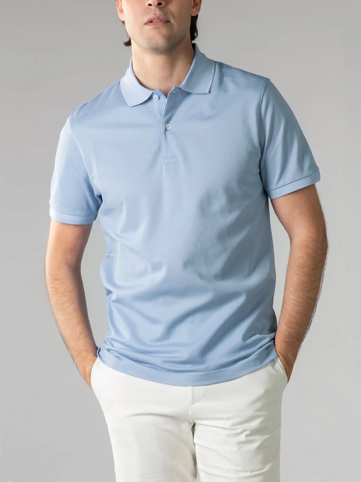 Light Blue Polo Shirt sold by Aurelien product image thumbnail 3