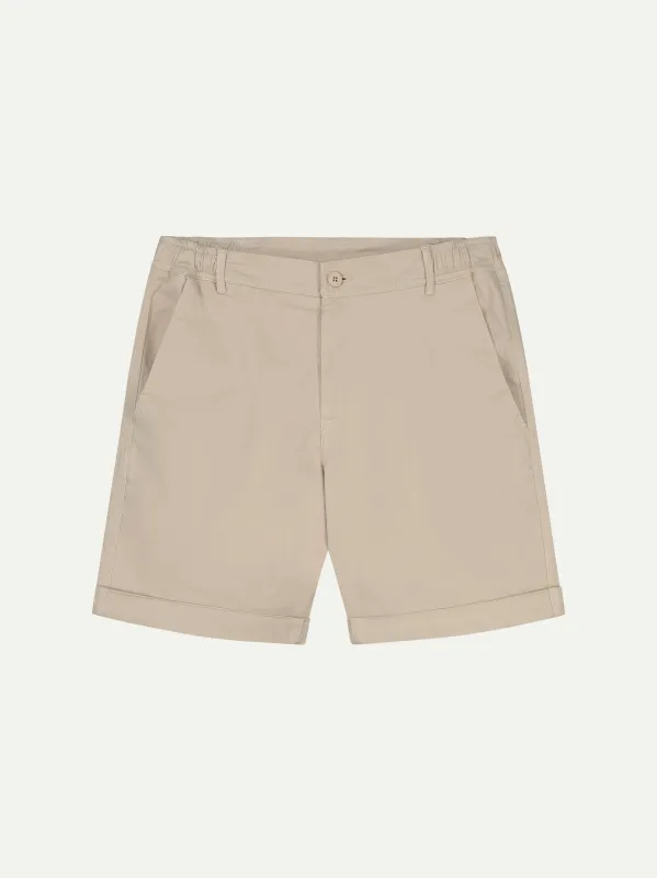 Beige Cotton Seaside Shorts made by Aurelien