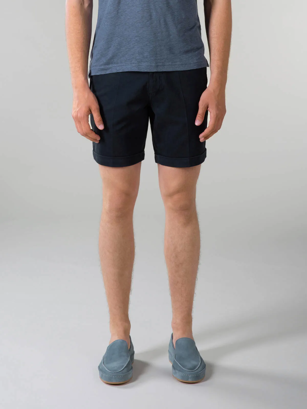 Navy Cotton Seaside Shorts sold by Aurelien product image thumbnail 2