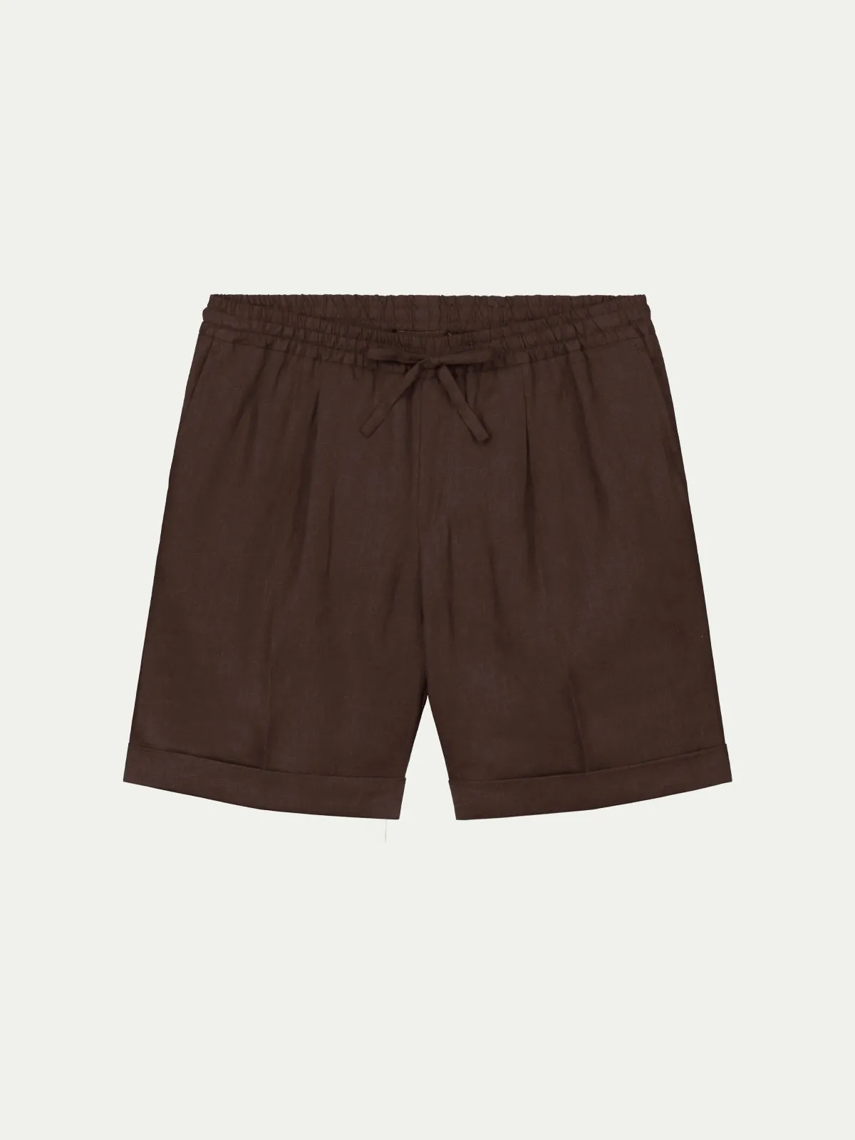 Brown Linen Seaside Shorts sold by Aurelien