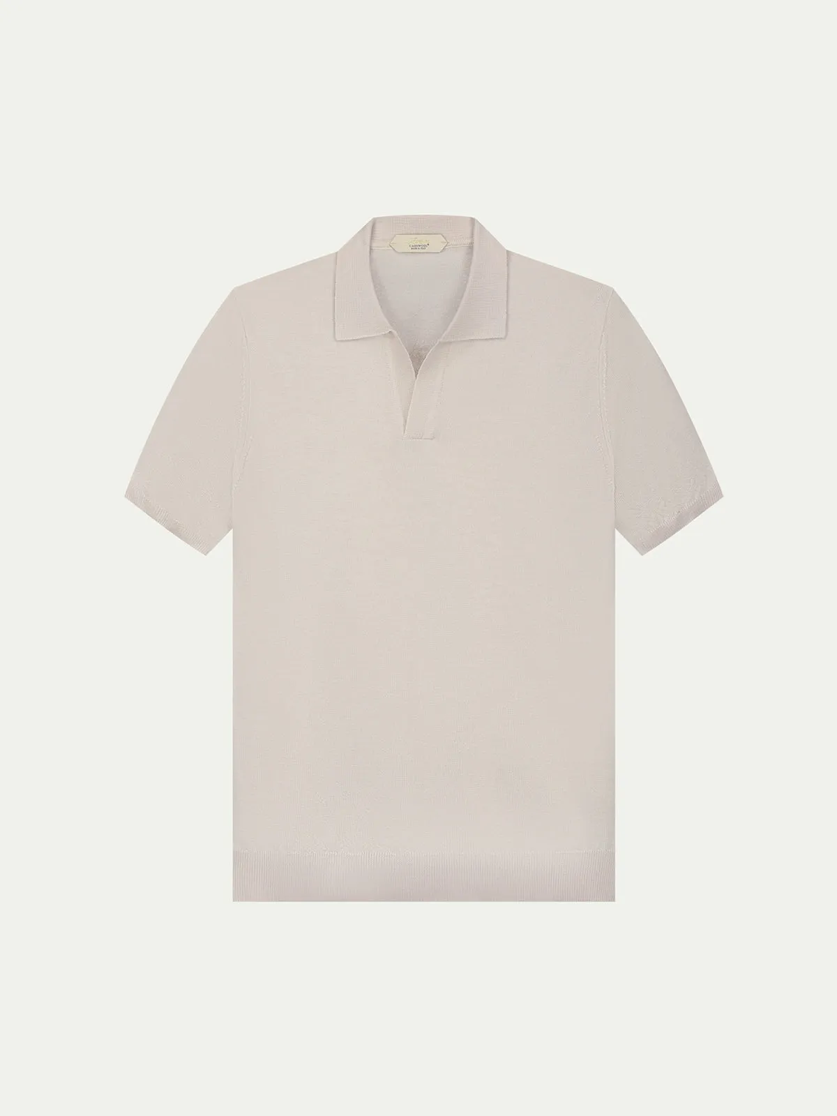 Shortsleeve Buttonless Polo Ecru sold by Aurelien