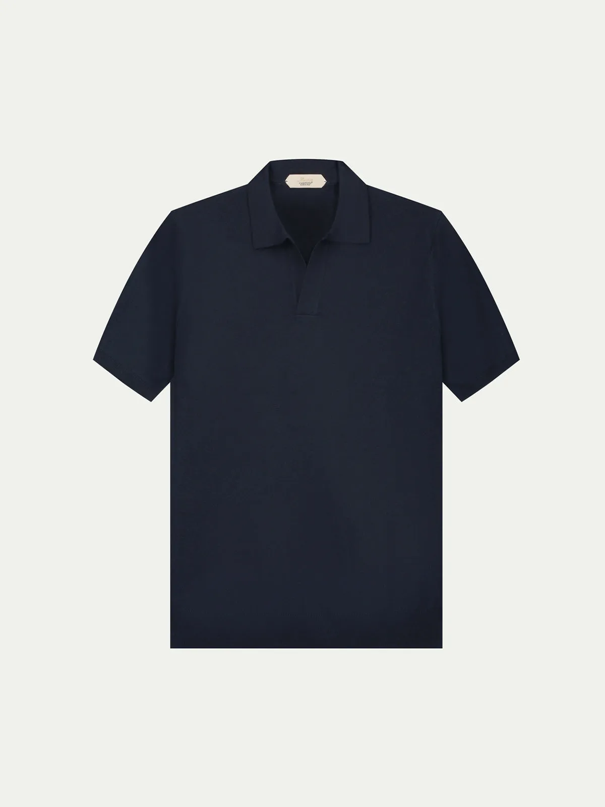 Shortsleeve Buttonless Polo Navy sold by Aurelien