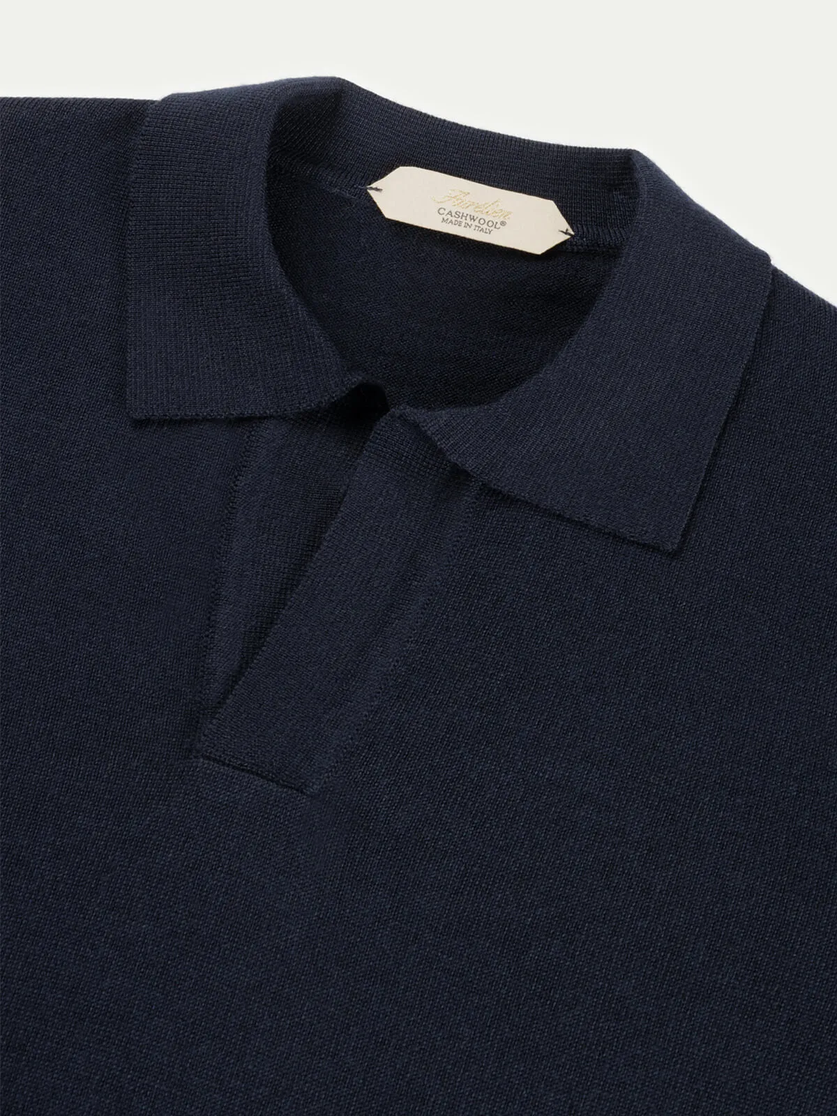 Shortsleeve Buttonless Polo Navy sold by Aurelien product image thumbnail 3